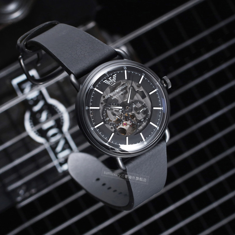 [官方正品]阿玛尼男宋威龙机械表 sunluxury三奢海外欧美腕表