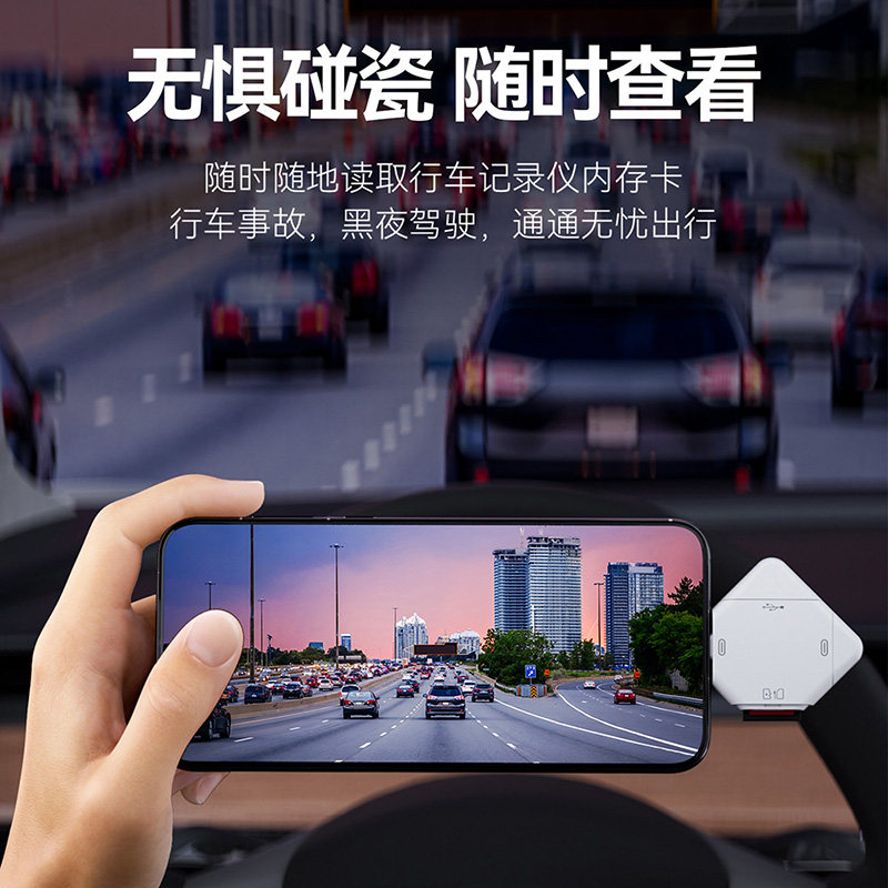 适用于苹果17/16/15华为手机多合一读卡器富士CCD相机SD卡TF内存卡type-c读卡器USB电脑iPad 蓝牙自拍读卡OTG