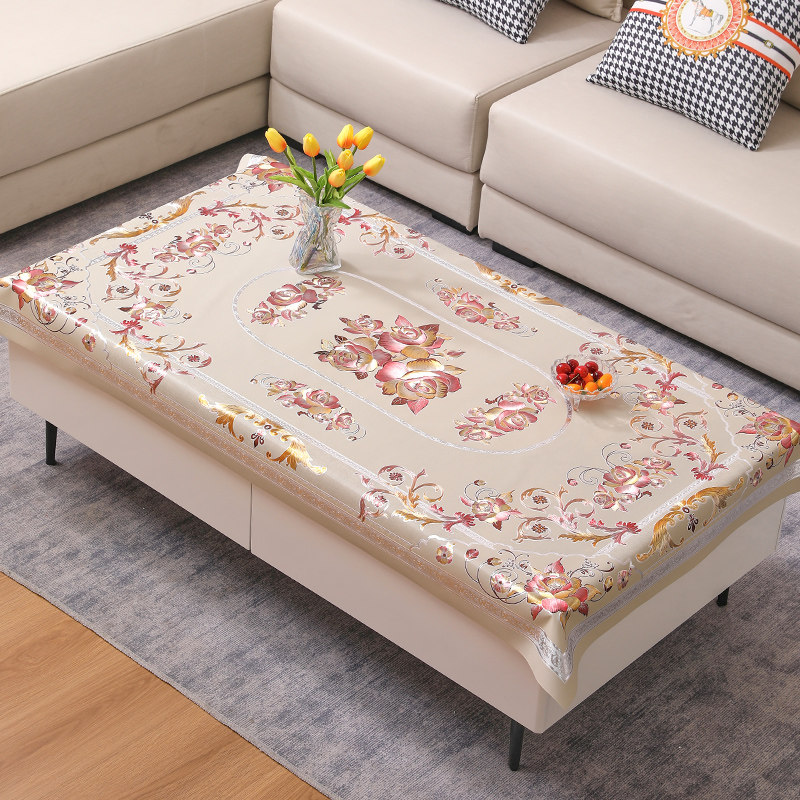 轻奢高级感烫金防水防油2022茶几垫 斯缔兰缇桌布