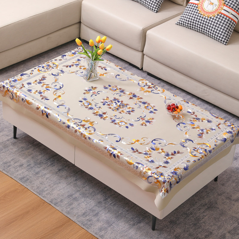 轻奢高级感烫金防水防油2022茶几垫 斯缔兰缇桌布