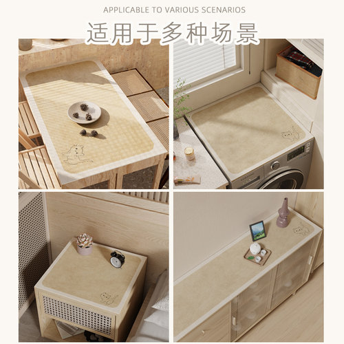 简约皮革餐垫隔热垫杯垫西餐垫卡通防水防油免洗锅垫餐桌垫碗盘垫 - 图1