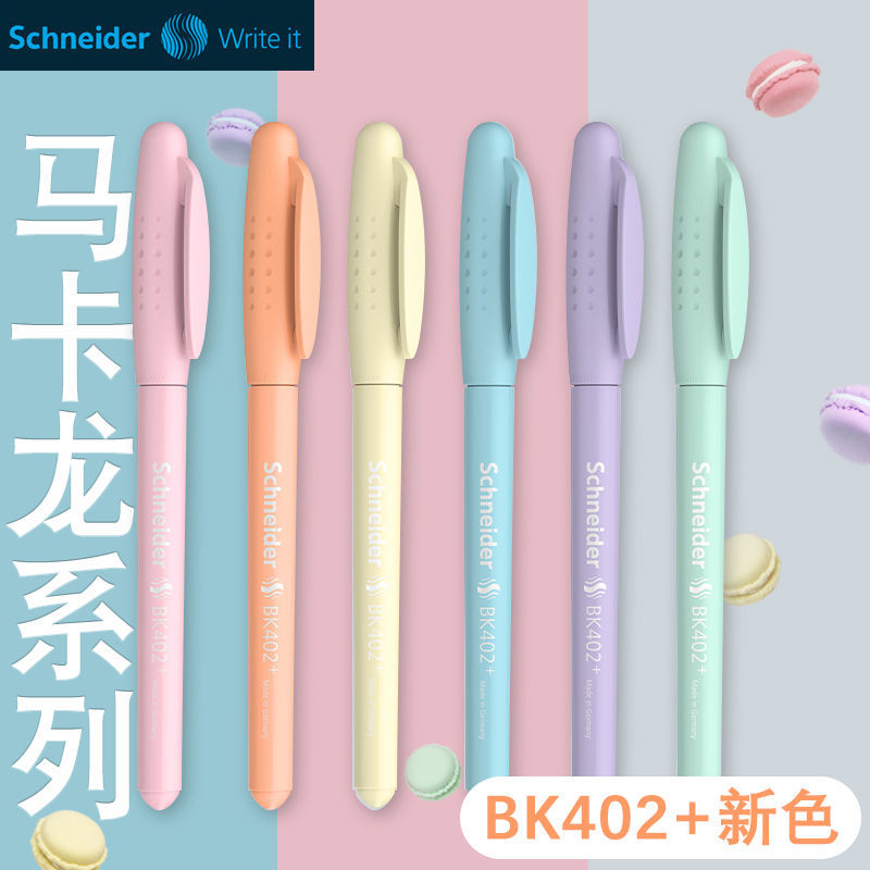 德国进口schneider施耐德钢笔明尖BK402+马卡龙学生用男女孩日用练字蓝色黑蓝黑色EF尖小学三年级墨囊吸墨器 - 图2