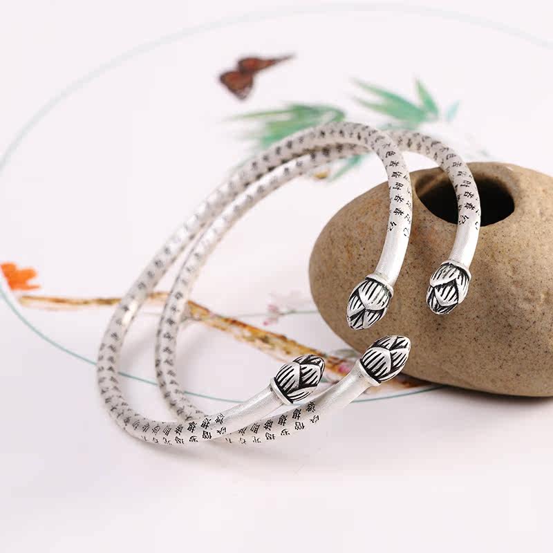 s999复古泰银心经简约百搭斗量珠宝 斗量珠宝手镯