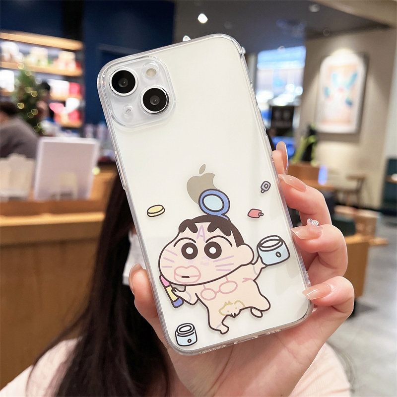 日韩可爱涂鸦蜡笔小新适用iPhone14promax手机壳15透明苹果13软壳12mini全包8plus硅胶7防摔XSmax男女16情侣6,淘宝优惠券,粉丝福利购,淘宝优惠卷