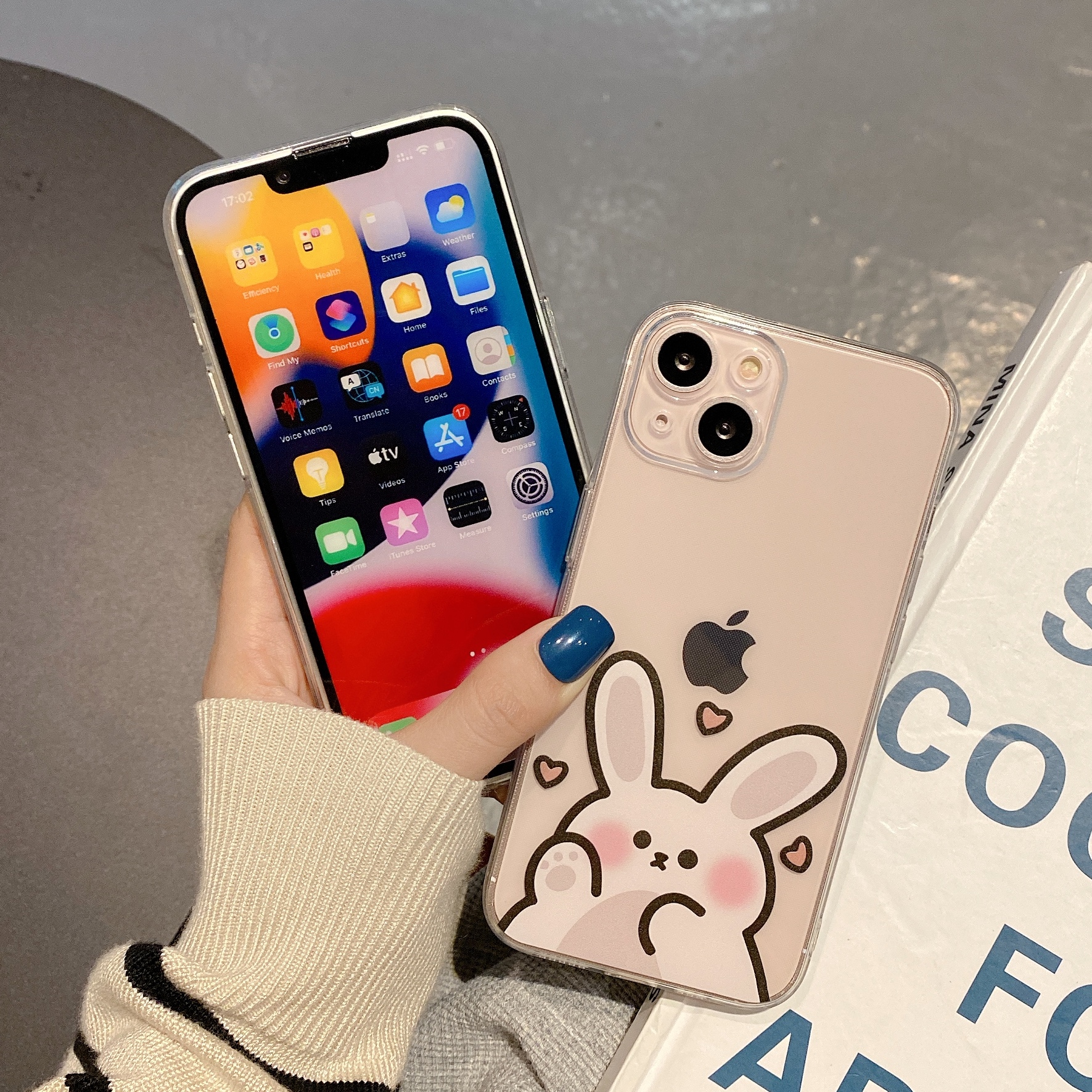 情侣兔子卡通小熊苹果12手机壳适用iphone14promax透明外壳xs/16防摔保护套8/6s/7plus/se2可爱全包13mini女x - 图3