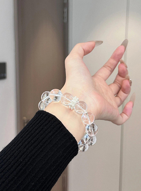 女白水晶粉晶平安扣体好薄利多销