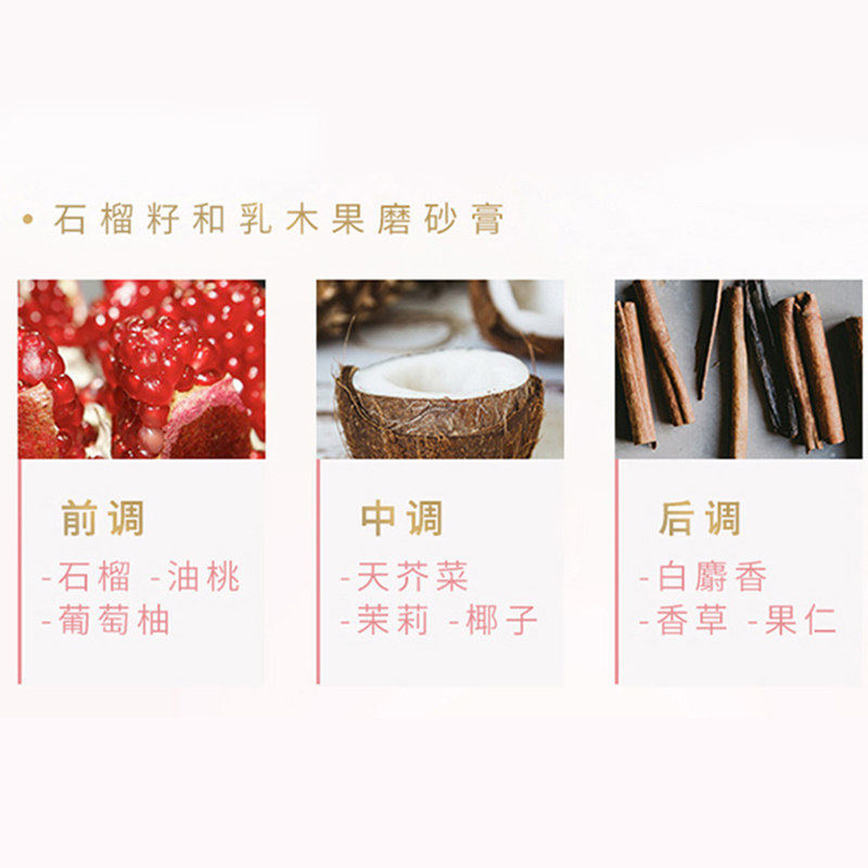 dove身体磨砂膏旅行装石榴奇异果 十七居家日用身体磨砂膏/去角质膏