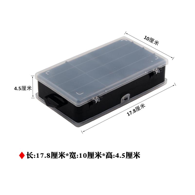 路亚饵 鱼饵便携式路亚6色双面加厚收纳盒17.8cm124g钓鱼配件盒子 - 图3