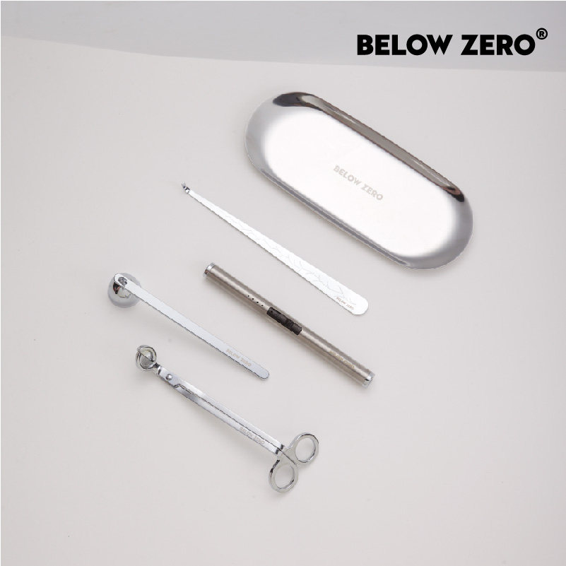 BELOW ZERO香薰蜡烛工具套装礼盒点火器灭烛钩罩烛芯剪托盘五件套,淘宝优惠券,粉丝福利购,淘宝优惠卷