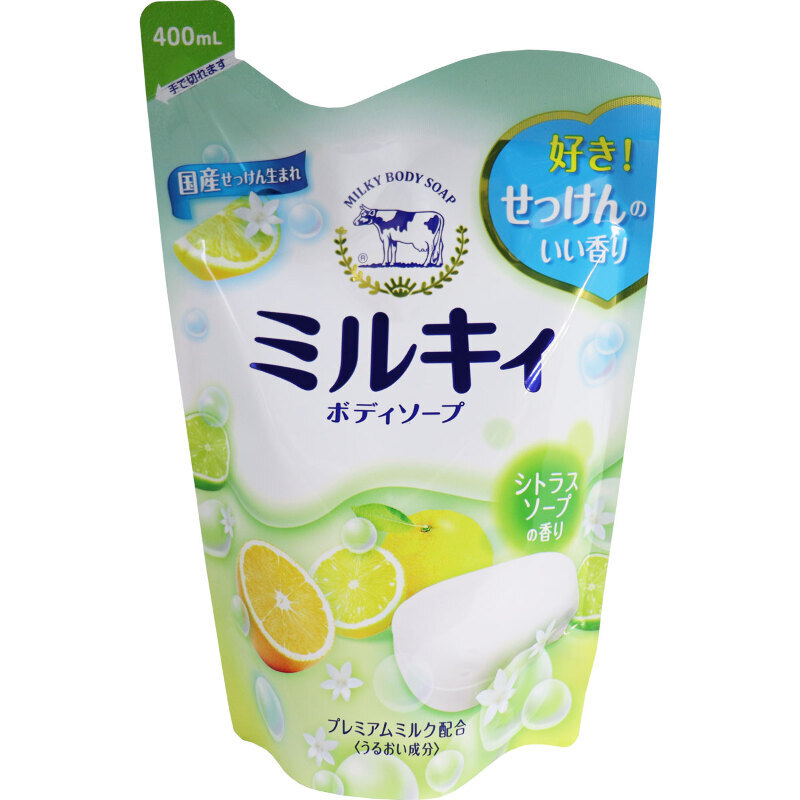 COW/牛乳 石碱沐浴露牛奶皂香/柑橘/玫瑰替换装400ML - 图0