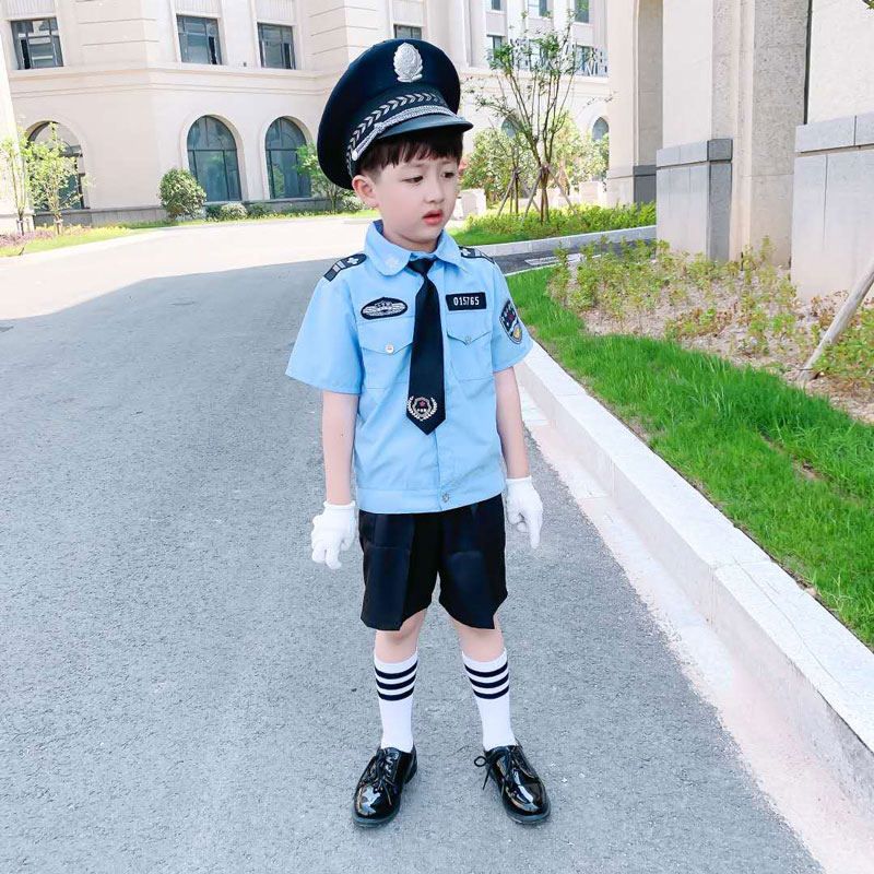 六一儿童交通衣服警察服幼儿园小学生小交警黑猫警长演出服小警官 - 图2