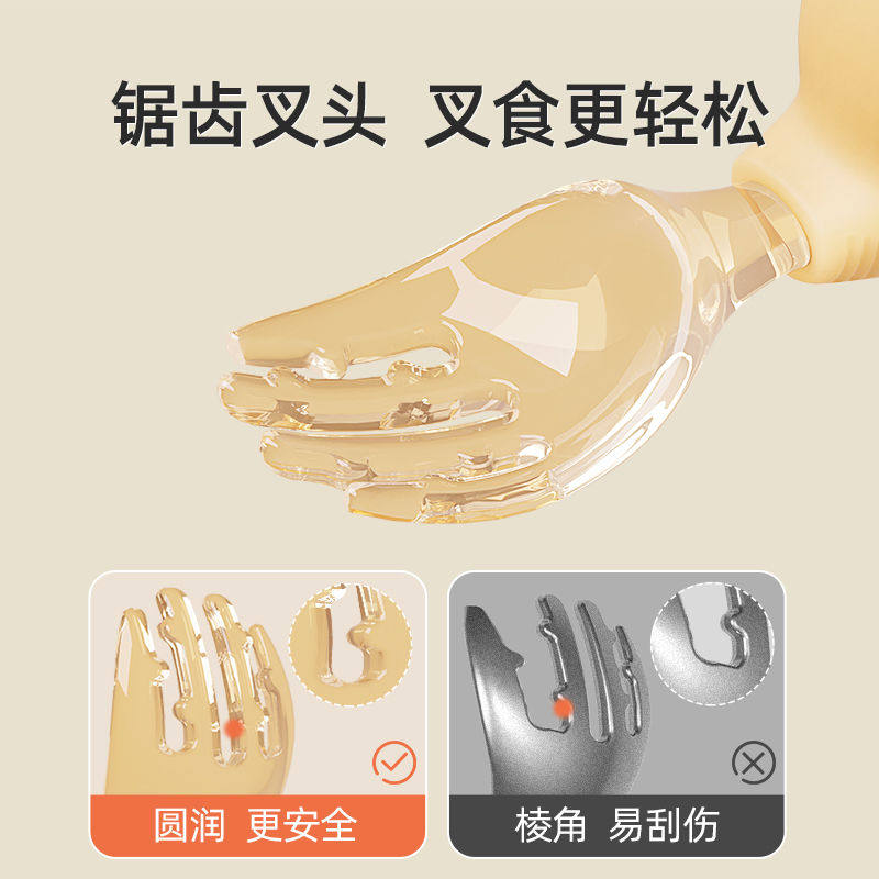 宝宝学吃饭训练勺子学食专用叉勺婴儿辅食勺可爱自主进食儿童餐具,淘宝优惠券,粉丝福利购,淘宝优惠卷