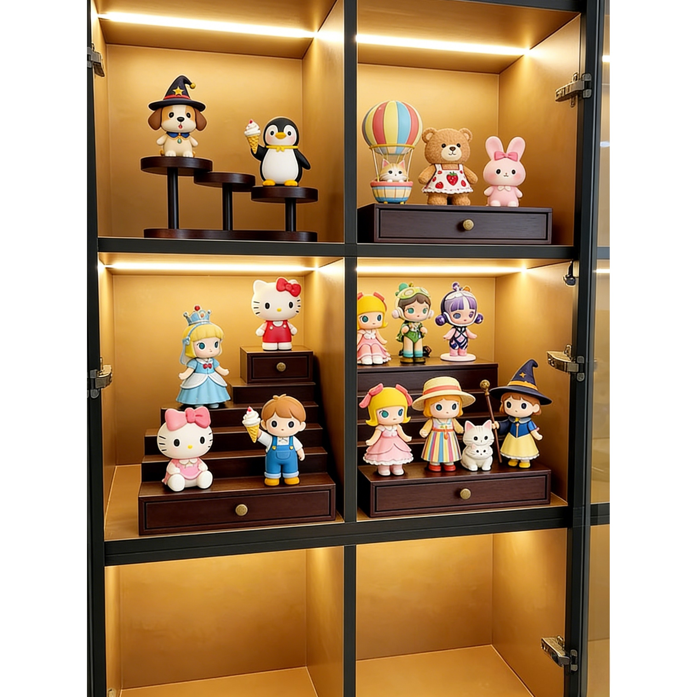 实木多层展示架手办作品小摆件积木阶梯展示水杯收纳潮玩柜置物架,淘宝优惠券,粉丝福利购,淘宝优惠卷