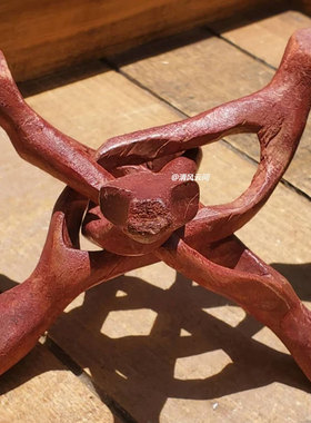 圣木支架红鼎摆设水晶底座