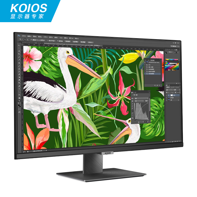 KOIOS K2723UC 27英寸4K Type-C HDR600 IPS窄边框旋转升降显示器 - 图1