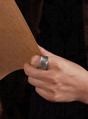 新款五条经戒手工造化戒指复古六