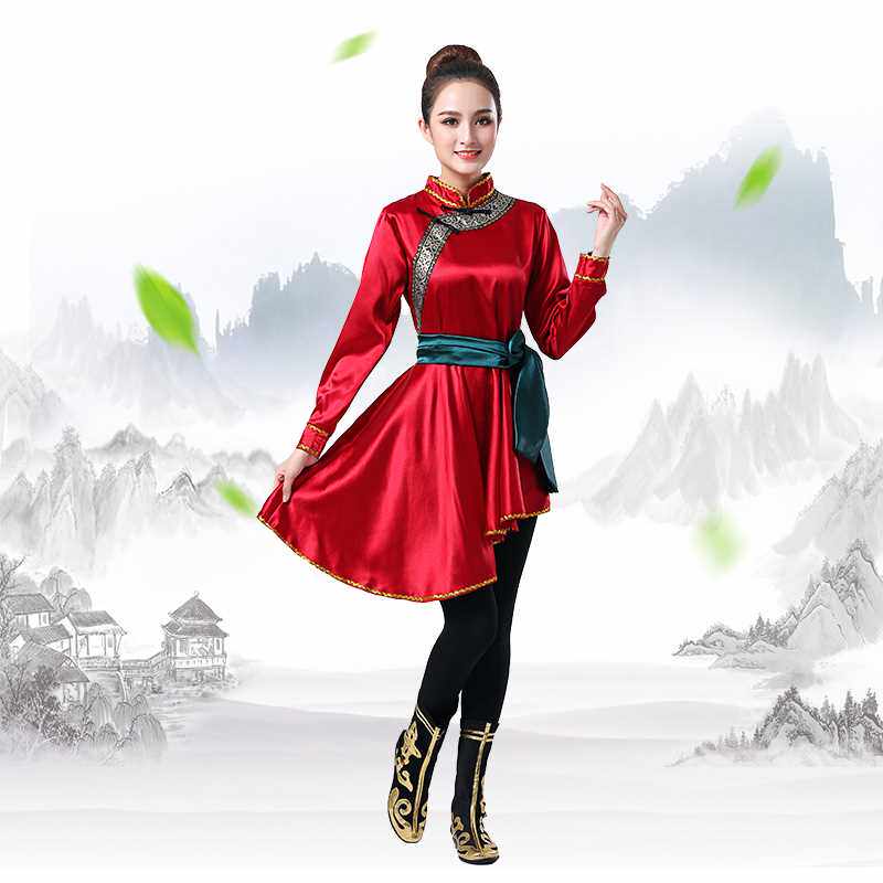 正品蒙古服饰女古典舞蹈服现代民族演出服装女装女族练功藏族鸿雁