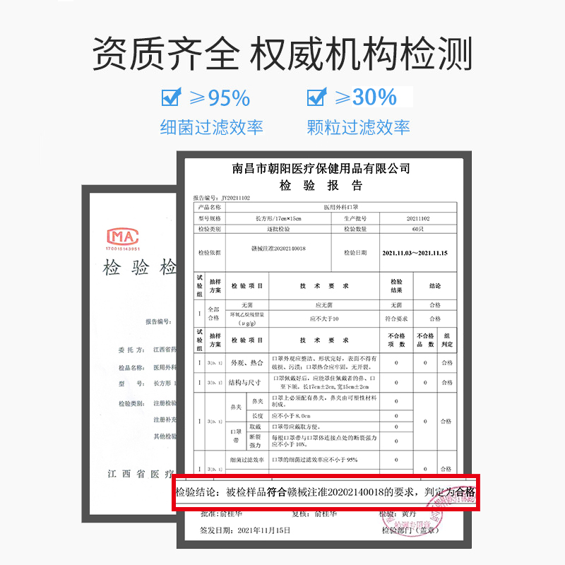 朝伊康医用外科口罩一次性医疗口罩成人单独包装三层防护透气灭菌 - 图0