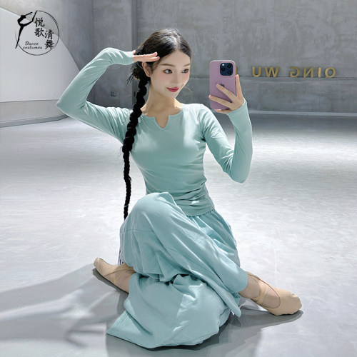 现代舞衣服古典舞上衣考级舞蹈服形体训练服装女中国舞练功服夏季 - 图2
