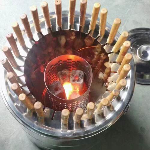 家用无烟烧烤炉加厚迷你小型户外商用露营吊炉烤肉炉新款焖烤炉子 - 图2
