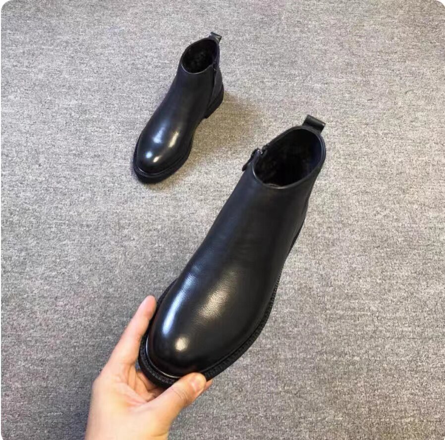 Casual versatile Chelsea leather shoes men's genuine leather Martin boots