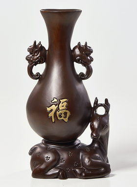 黑檀酒柜花瓶实木中式