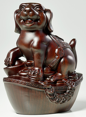 木雕十二生肖摆件全套鼠牛虎