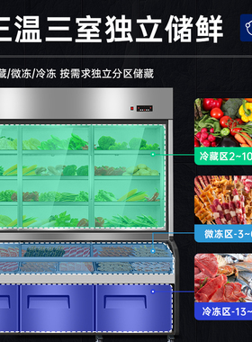 玖意节能点菜柜三温全钢全铜保鲜