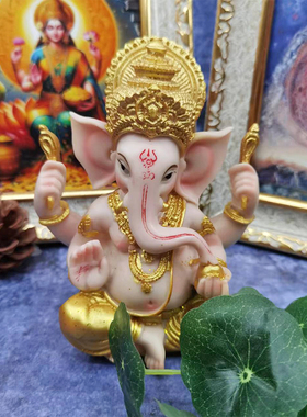 象鼻财神妙音女神猴神吉祥天女树脂天使印度佛摆件居家装饰居家