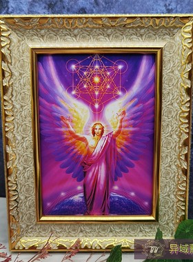 麦达旭画像挂件照片画框油画布卡片摆件客厅书桌玄关挂像装饰画