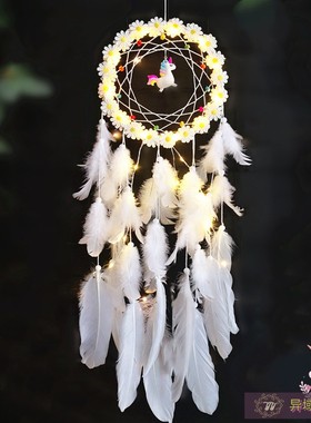 捕梦网挂饰生命树五芒星月亮