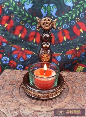 女神烛台装饰摆件复古树脂欧式