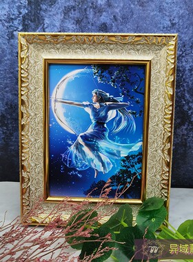 阿蒂密丝画像挂件照片画框油画布卡片摆件客厅书桌玄关挂像装饰画