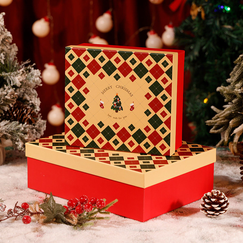 2025新款圣诞盒子天地盖礼品套盒围巾袜子圣诞节礼物包装盒空盒,淘宝优惠券,粉丝福利购,淘宝优惠卷