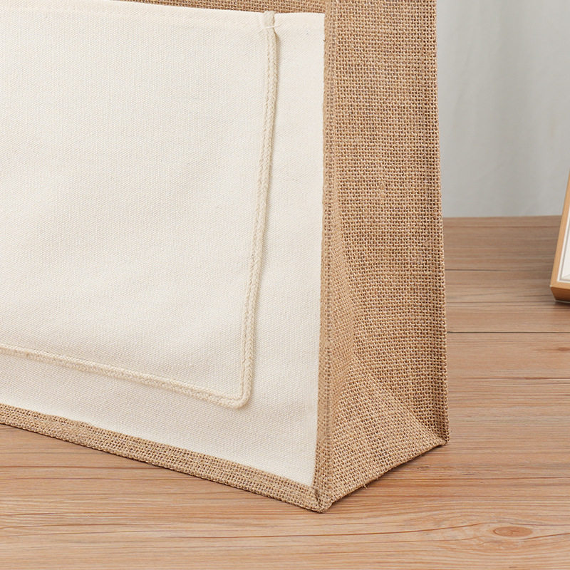 定制口袋帆布黄麻袋纽扣手提袋无印良品麻布袋棉麻包亚麻袋麻布包,淘宝优惠券,粉丝福利购,淘宝优惠卷