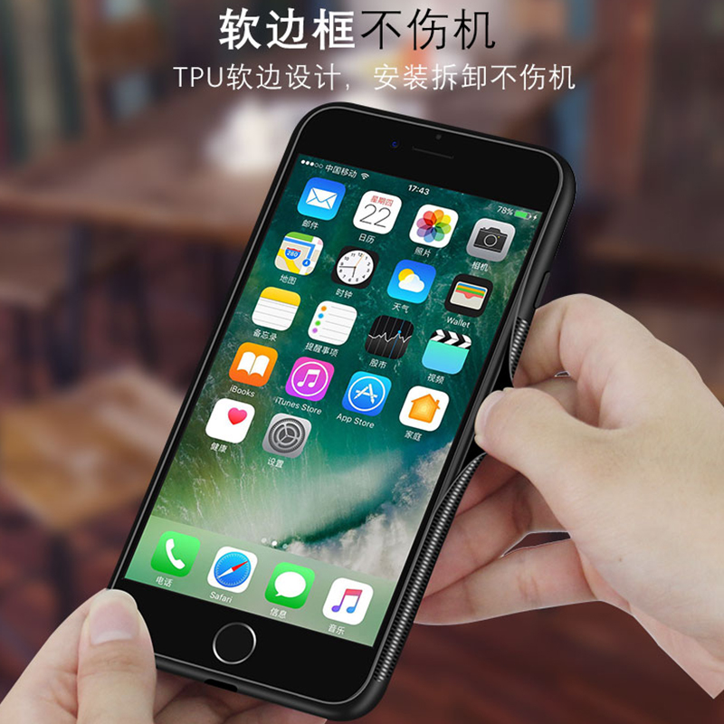 适用iPhone6 7 8手机壳潮男麋鹿SE2 6s苹果6s plus皮套车载磁吸防摔挂绳5s se保护套全包6软壳硅胶女款钢化膜-图2