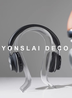 现代简约创意耳机架桌面摆件样板间电竞房博古架软装收纳饰品