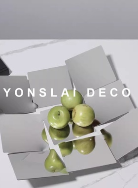 不锈钢样板间收纳盘摆件软装饰品