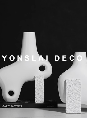 轻奢风样板房间插花器软装饰品