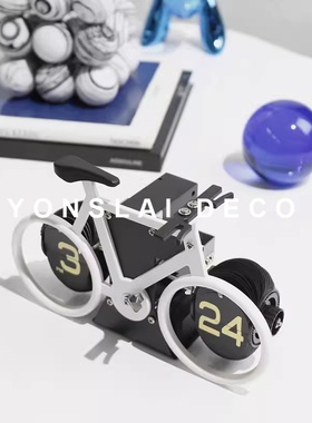 现代创意自动翻页钟表复古客厅摆件个性座钟机械时钟闹钟软装饰品