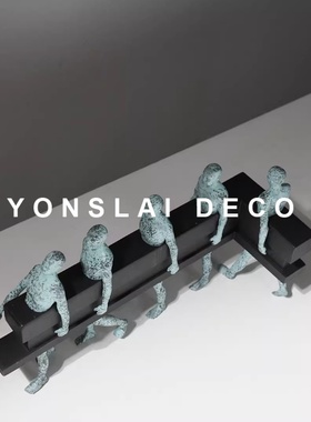 简约现代极简抽象人物雕塑艺术摆件客厅卧室客厅玄关桌面软装饰品