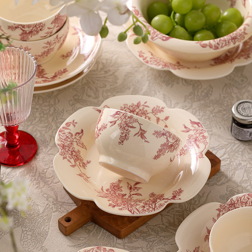 复古餐具套装喜庆结婚礼物碗碟餐具套装2025新款盘子乔迁新居礼盒 - 图3