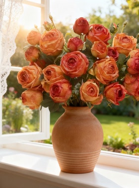 手工花DIY材料包钩针编织玫瑰花