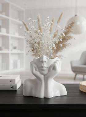 高端轻奢青花瓷纹样纸巾盒摆件