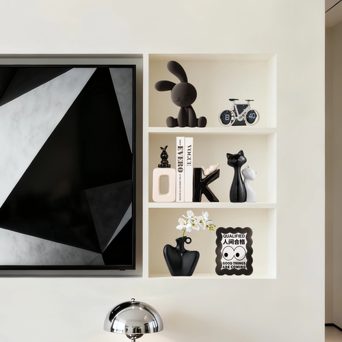 现代轻奢客厅电视柜摆件套组高档小众坐姿兔子家居装饰品乔迁礼物 - 图3