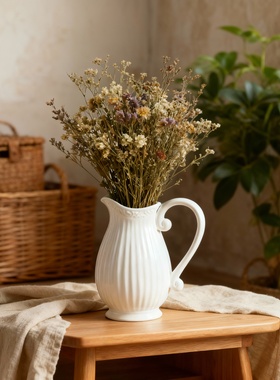 法式温柔风陶瓷花瓶客厅摆件