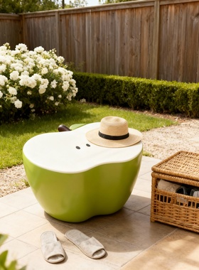 创意苹果造型户外庭院收纳凳