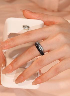 自律尾戒小众设计三环三色戒指尾戒女小指超小号尺寸设计师独特小