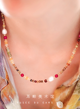 A2025新款串珠天然石珍珠项链女