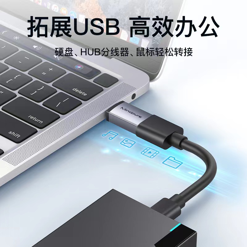 typec转USB3.2Gen1转接头OTG转换器tpc适用华为小米安卓苹果接口手机笔记本电脑连接U盘鼠标键盘PD充电数据线 - 图1